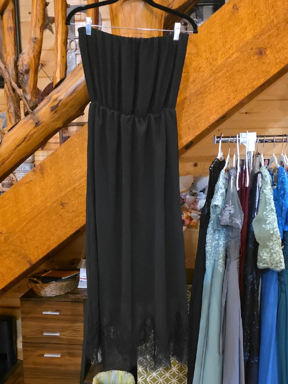 The Hanger, Black Midi Dress.